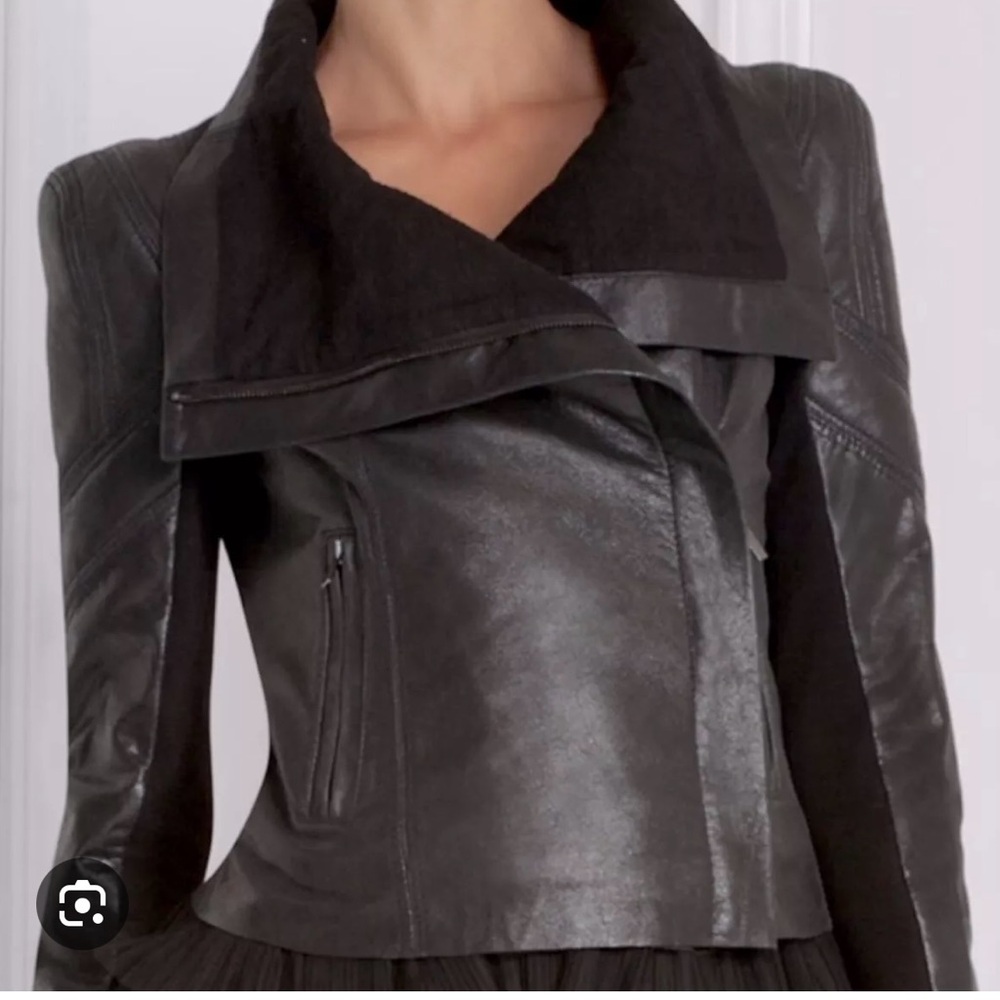 BCBG MaxAzria Leather black jacket